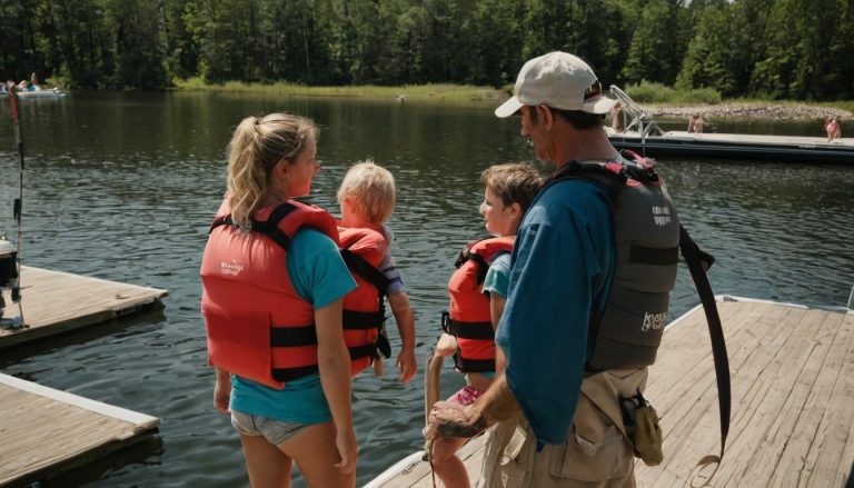 Practical visual for Which safety gear and operator requirements apply to a family pontoon rental